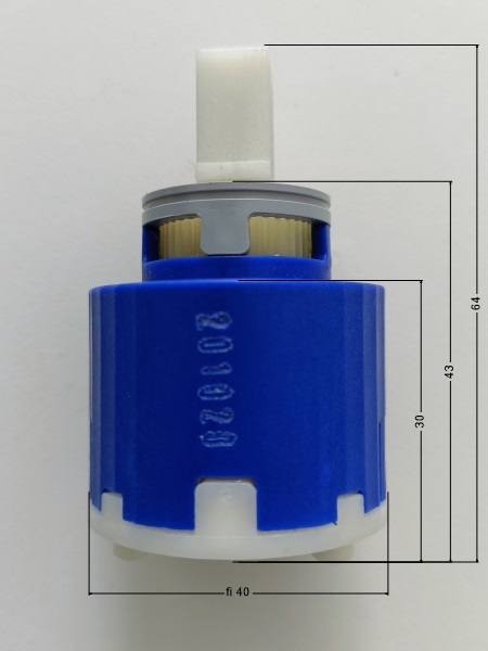 Głowica ceramiczna 40 mm z ograniczeniem temperatury - niska