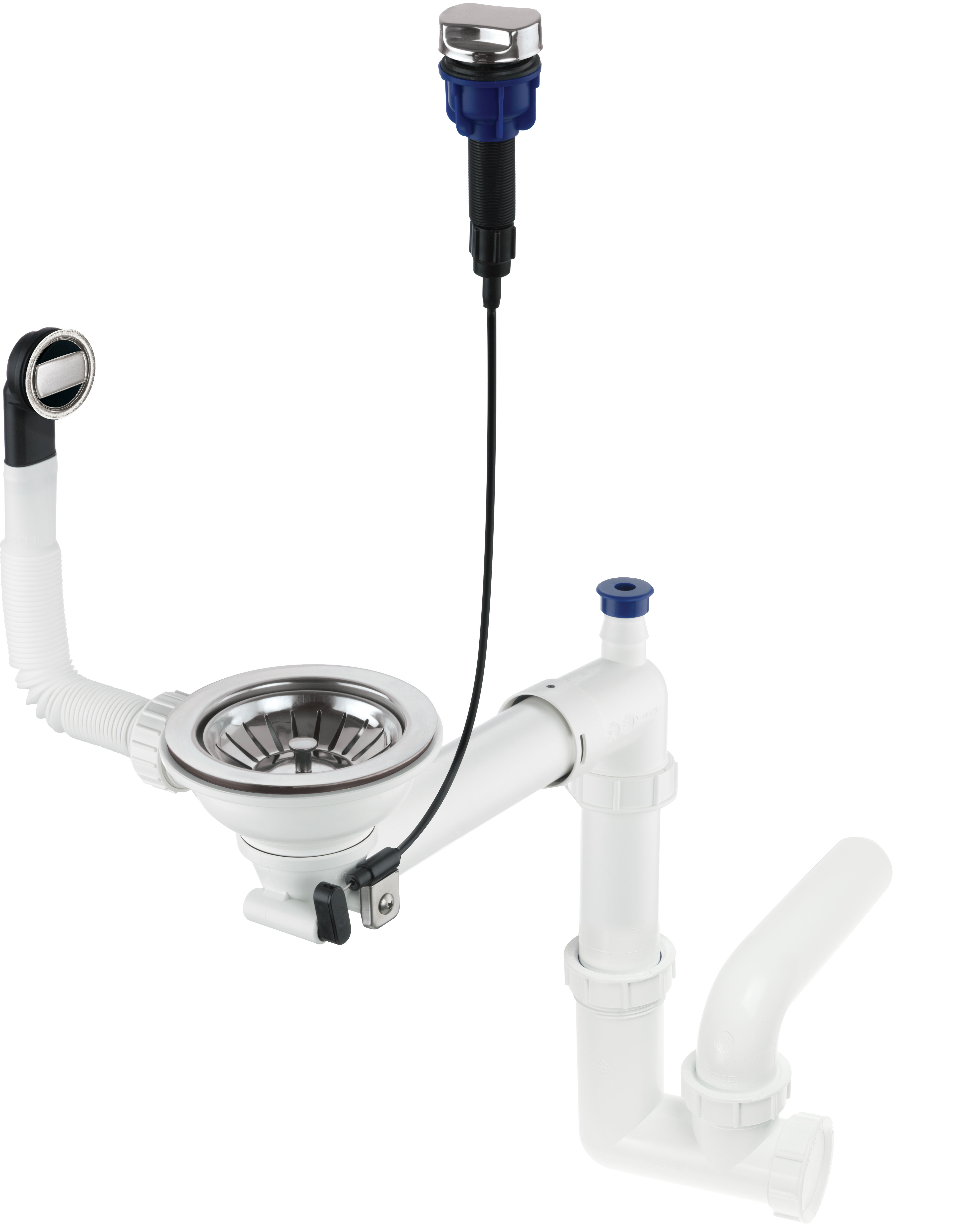 Syfon do zlewozmywaka granitowego 1-komorowego - Space-Saver