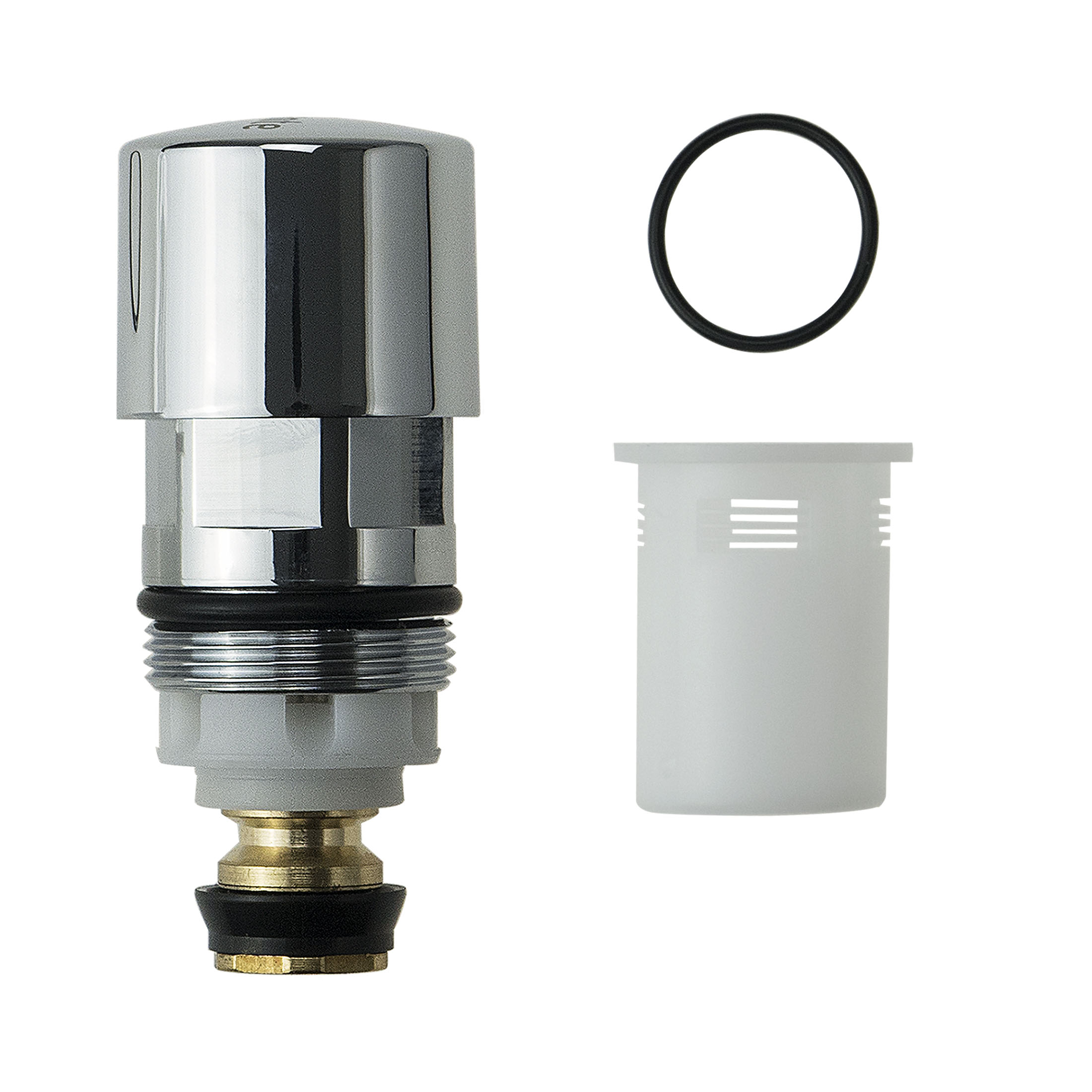 Ceramic cartridge, self-closing